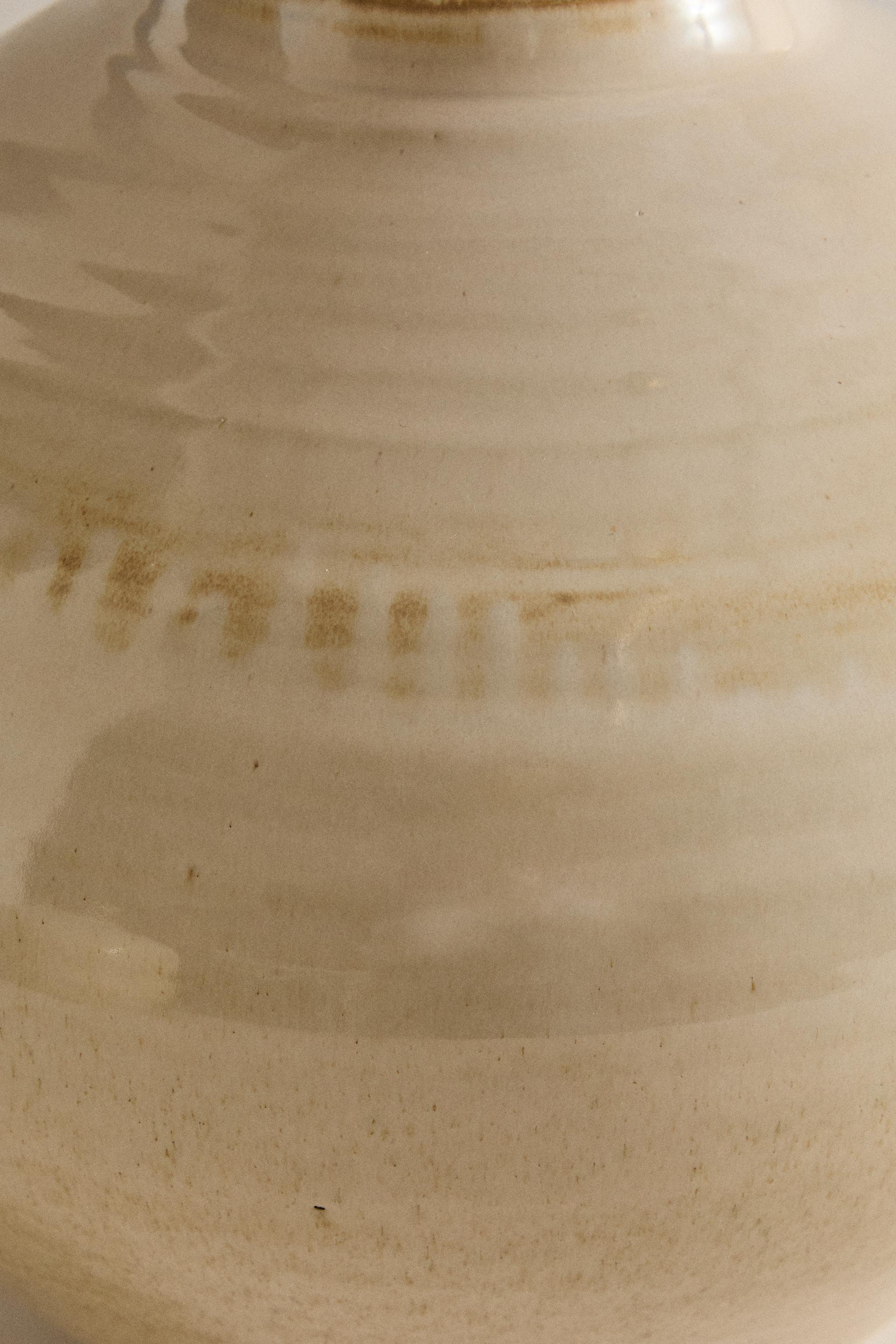 ENAMELLED STONEWARE VASE